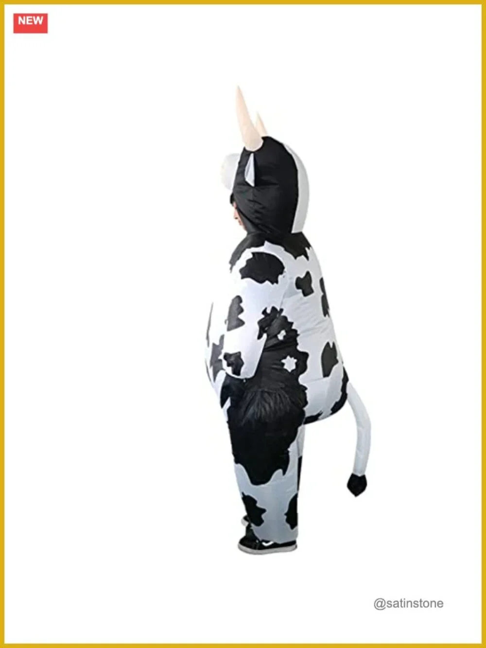 Inflatable Cow Costume for Men Women Adult Halloween Christmas Blow Up Suit